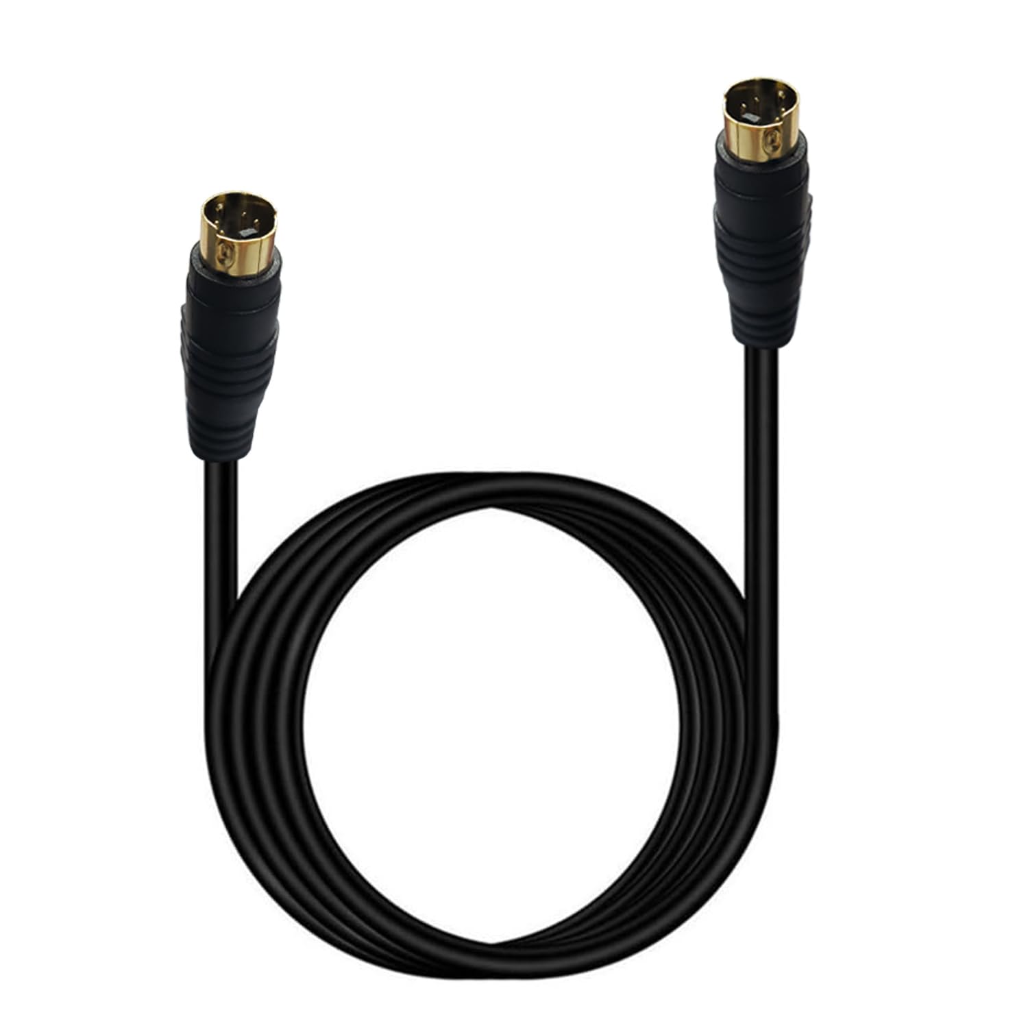S Video Cable, S-Video Cable 4 pin Connector Male to Male Gold Plated Compatible with DVD Player, Home Theater, DSS receivers, VCRs, DVRs/PVRs - 3.28FT