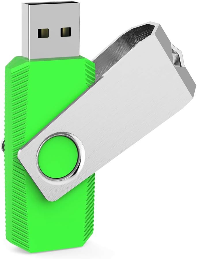 Aiibe 32GB USB 3.0 Thumb Drive 5 Pack with LED Light (32G, 5 Colors: Black, Red, Cyan, Green, Purple)