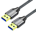 USB 3.0 A to A Male Cable 20 ft,Super Speed Type A Male to Male Cable USB 3.0 Double End USB Cord for Hard Disk, Cameras,Laptop Cooler, DVD Player and More (20FT/6M)