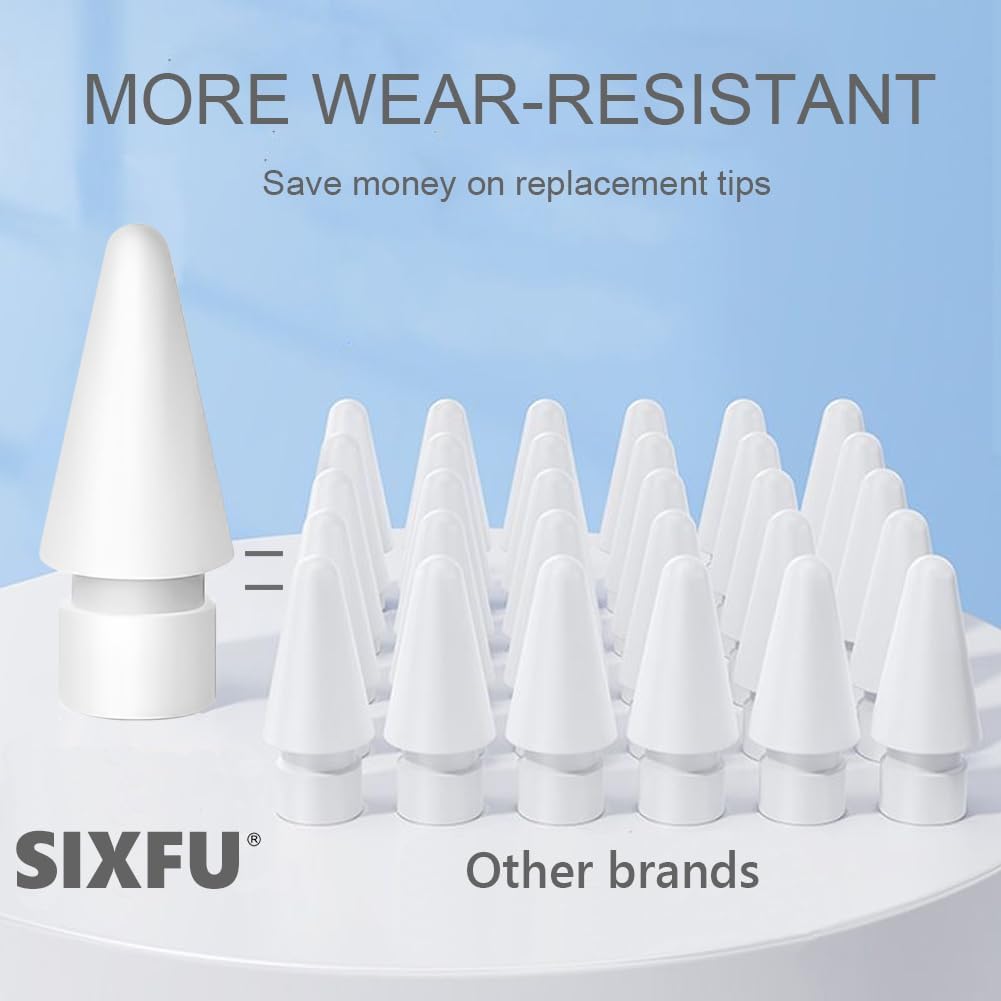 Replacement Tips for Apple Pencil 1st Generation/ 2nd Generation Tips, iPad Pencil Nibs Accessories for Apple Pen Pro/USB-C/ 1/2 Gen(8 Pack)