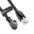 Alvin's Cables M12 X-Code 8 Pin Male to RJ45 Ethernet Cable for Cognex Keyence Camera, High-Flex Cat6a Cable for Industrial Automation, Fieldbus Module, Robotics, Right Angle 16.4ft/5m