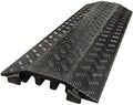 Kable Kontrol Drop Over Floor Cord Cover – 40” Inch Long 3 Channel Cable or Wire Protector – Rubber Ramp for Indoor and Outdoor Use – Black