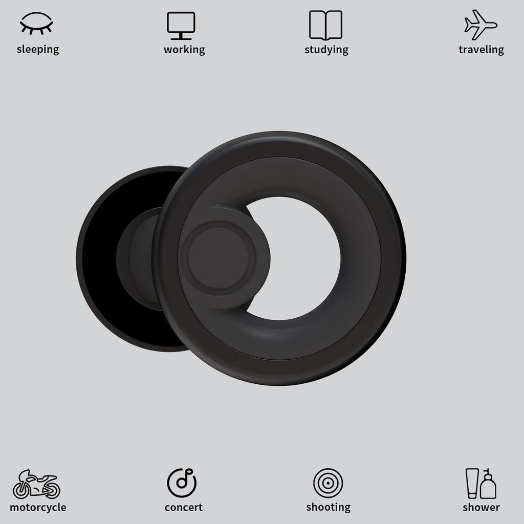 Ear Plugs for Noise Cancelling Ear Protection EarPlugs for Sleep,Concerts,Work,Study,8 Size Eartips with Small Box,Perfect -30dB Silicone Earplugs for Noise Reduction