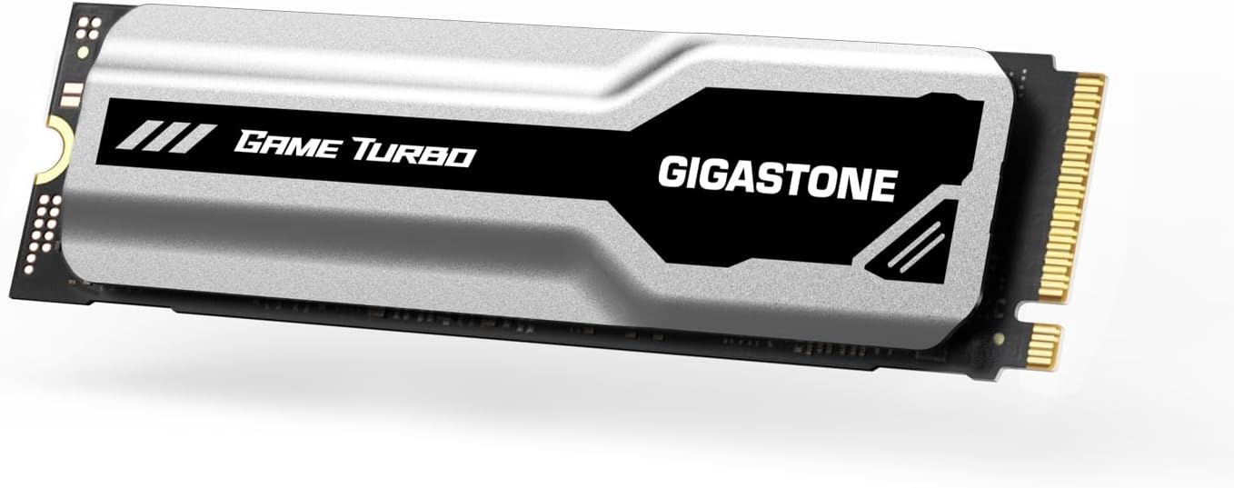 Gigastone M.2 SSD 2TB PCIe 3.0 NVMe SSD 3,500MB/s Internal Gaming Solid State Hard Drive Turbo Speed Heatsink Cooling Heat Dissipation PC Laptop Storage for Gamers Video Editing Creators