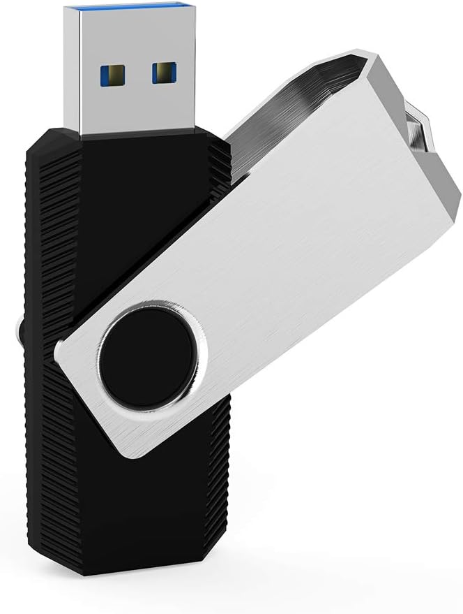 Aiibe 32GB USB 3.0 Thumb Drive 5 Pack with LED Light (32G, 5 Colors: Black, Red, Cyan, Green, Purple)