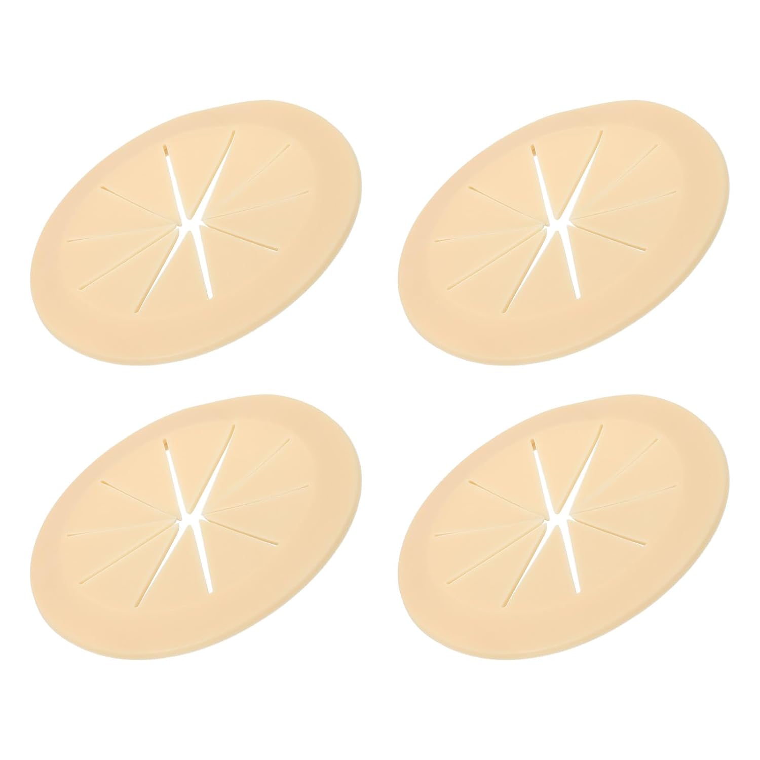 PATIKIL Desk Grommet 2-3/8", 4 Pcs Round Cable Grommet Cord Hole Cover with Adhesive Tape Flexible Table Wire Organizer for Office Home Table Countertop, Yellow