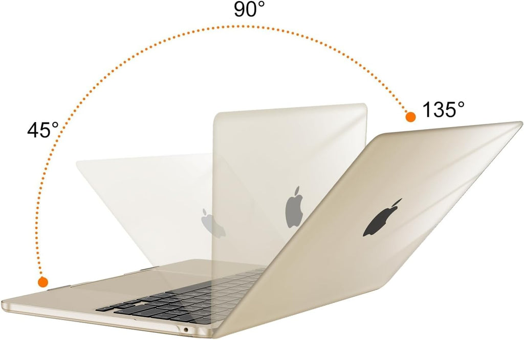 MOSISO Compatible with MacBook Air 13 inch Case 2025 2024 2023 2022 M4 A3240 M3 A3113 M2 A2681, Plastic Hard Shell&Keyboard Cover&Screen Film&Type C for MacBook Air 13.6 inch Case, Crystal Starlight