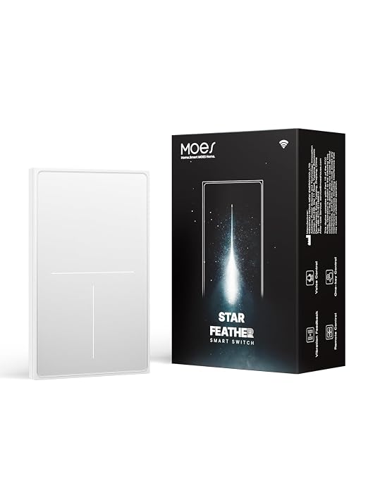MOES Full Touch Smart Switch, ZigBee SF Wall Light Switch, Neutral Wire Required by MOES