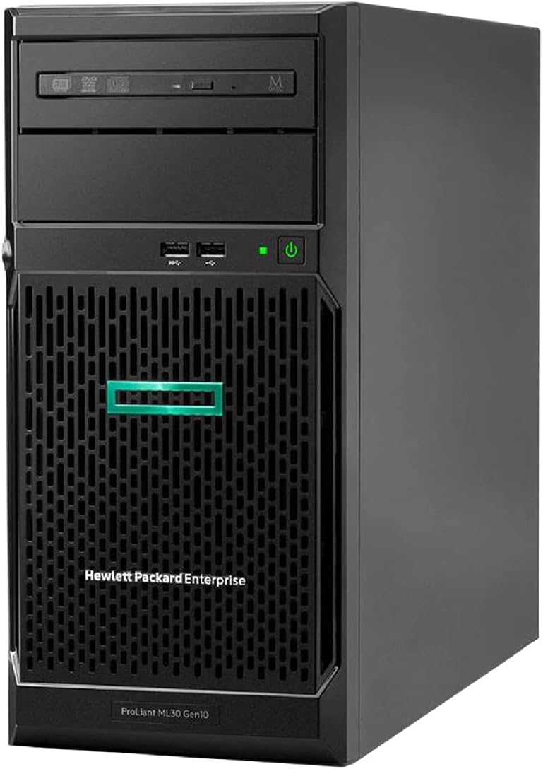 Hewlett Packard Enterprise HPE ProLiant ML30 Gen10 Plus Tower Server, Xeon E-2314 4-Core 2.8GHz, 128GB DDR4 Memory, 16TB HDD Storage, RAID, iLO, Server 2022 Standard