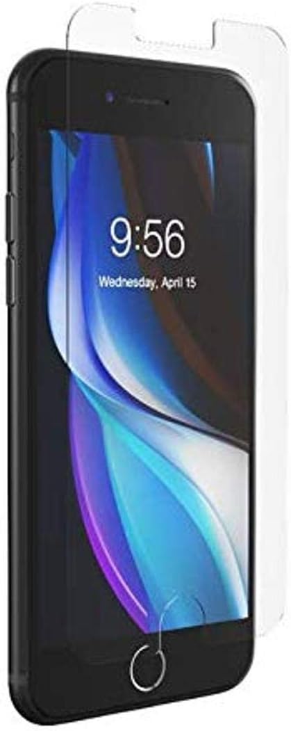 ZAGG InvisibleShield Glass Elite Plus - Tempered Glass Screen Protector - Made for Apple iPhone SE2 (2020) - Case Friendly - Impact & Scratch Protection, Clear, 200105346