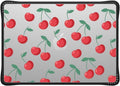 CASETiFY Impact MacBook Air 13.6" (M2-M4) Case [Cushioned Impact Corners/Scratch-Resistant/Anti-Slip Grip] - Cherries - Clear Black