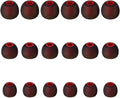 Earbud Tips Soft Silicone Earbuds Replacement Tips Fit for in-Ear Headphones(Inner Hole from 3.8mm - 4.2mm Earphones) 9 Pairs S/M/L,Black/Red