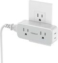 Outlet Extender Surge Protector, TESSAN Multi Wall Plug with 4 AC Electrical Outlets, 3 Sided Multiple Plug Expander, 1875W Max, Power Splitter 3 Prong Adapter for Home Bathroom Office Dorm Room