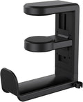 Adjustable Headphone Stand Holder - Universal Desktop Organizer for Gaming/Office Setup - Durable & Lightweight Design - Easy Installation - Modern Accessory - Black