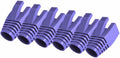 50 Pcs Cat7 Cat7A Cat8 Strain Relief Boot, RJ45 Plug Connector Cover Modular Network Plug Connector Cap Cable Connector Boots, Purple