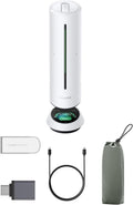 Insta360 Wave - AI Speakerphone, Bluetooth, Voice Recorder, 8 Noise-Canceling Mics w/Beamforming, AI Transcript & Summary, Support 99 Languages, 32GB Storage, Meetings, Podcasts, Livestreams