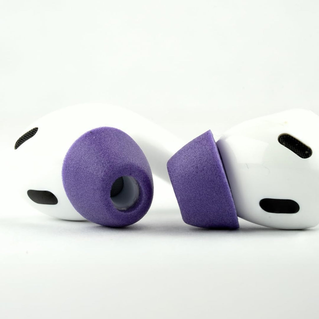 Comply TrueGrip MAX | Premium Memory Foam Replacement Earbud Tips for Apple AirPods Pro 1 & 2 | Long Lasting Comfort, MAX Durability, Secure Fit, Superior Noise Isolation| Purple (Large) (3 Pairs)