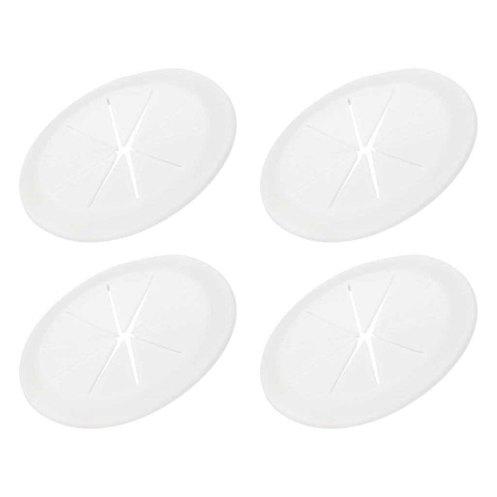 PATIKIL Desk Grommet 2-3/8", 4 Pcs Round Cable Grommet Cord Hole Cover with Adhesive Tape Flexible Table Wire Organizer for Office Home Table Countertop, Light Gray