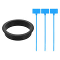 uxcell Desk Grommet, 2-3/4" (70mm) Zinc Alloy Cable Hole Cover Wire Cord Organizer with Marked Cable Ties for Home Office Desktop Wire, Black