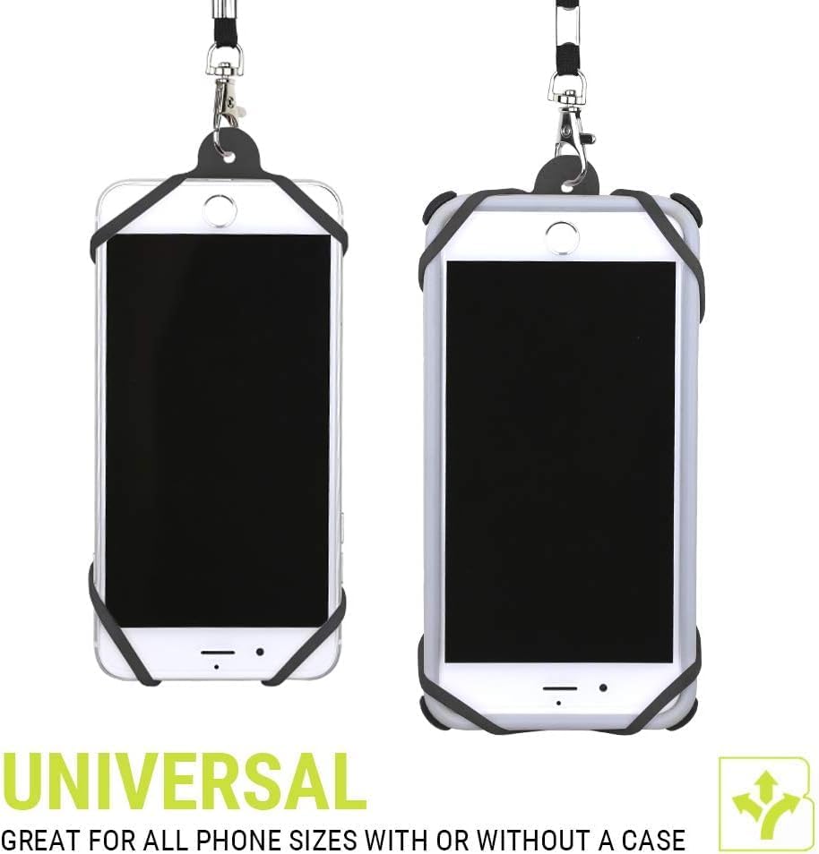 Gear Beast Universal Crossbody Cell Phone Lanyard Compatible with iPhone, Galaxy & Most Smartphones, Phone Case Holder & Cross Body Strap Black