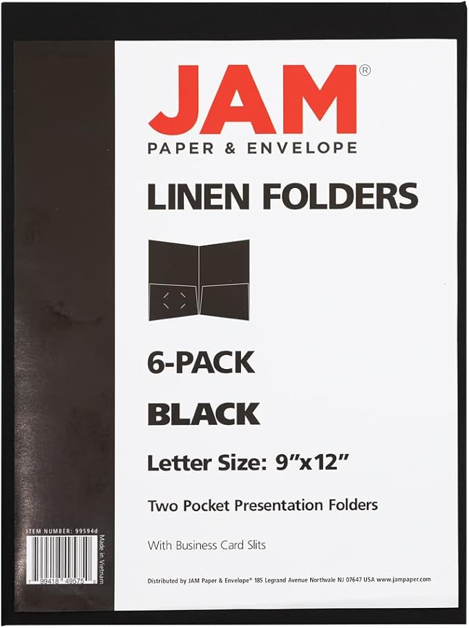 JAM PAPER Two Pocket Textured Linen Presentation Folders - Image 7
