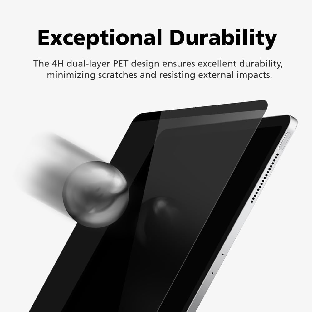 Magnetic 4-Way 360 Degree Privacy Screen Protector for iPad Pro 6th/5th/4th/3rd Generation 12.9 Inch, Removable Reusable Anti-Spy Anti-Glare Anti-Fingerprint [Landscape and Portrait Mode at