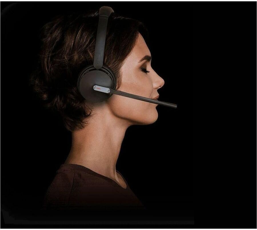 Yealink WH64 Hybrid with DECT Dongle, 492ft Range, 32 Talk Time Bluetooth Headset for Teams, Zoom Skype UC, 3X Mic Noise Cancelling, Headset PC Phone