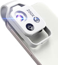 Phone Microscope with CPL Lens/LED Light,200X Pocket Microscope with Universal Phone Clip Compatible with iPhone/Andriod Phone-The Best Portable Microscope to Enjoy Microworld for Kids and Adults