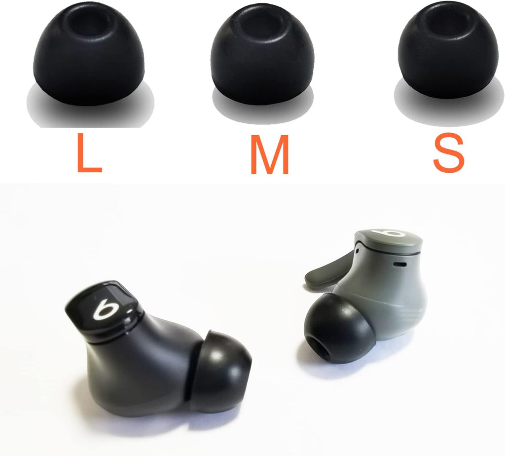 Silicone Ear Tips for Beats Fit Pro Replacement Tips for Beats Fit Pro/Beats Studio Buds Earbuds 6 Pairs LMS Black