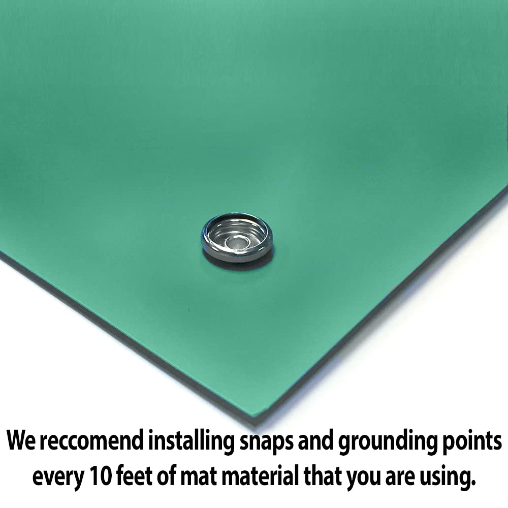 RubberStat Dual Layer ESD Compliant Workstation Rubber Table Mat Kit, Soldering, Cell Phone Repair - 30"x120" Green
