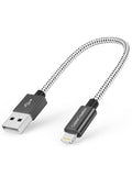 CableCreation 3-Pack Short iPhone Charging Cable 6 Inch/0.5ft, [MFi Certified] Lightning to USB Data Sync Cord, Compatible with iPhone 14/14 Pro, AirPods Pro, iPhone 13, 12, 11, iPad