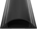 Cord Cover Floor 68in (4 x L17in), Large Capacity Floor Cable Cover, Hard PVC Cord Hider, Wire Cable Management Raceway, Black, Cord Cavity - 1.8"(W) x 0.6"(H)