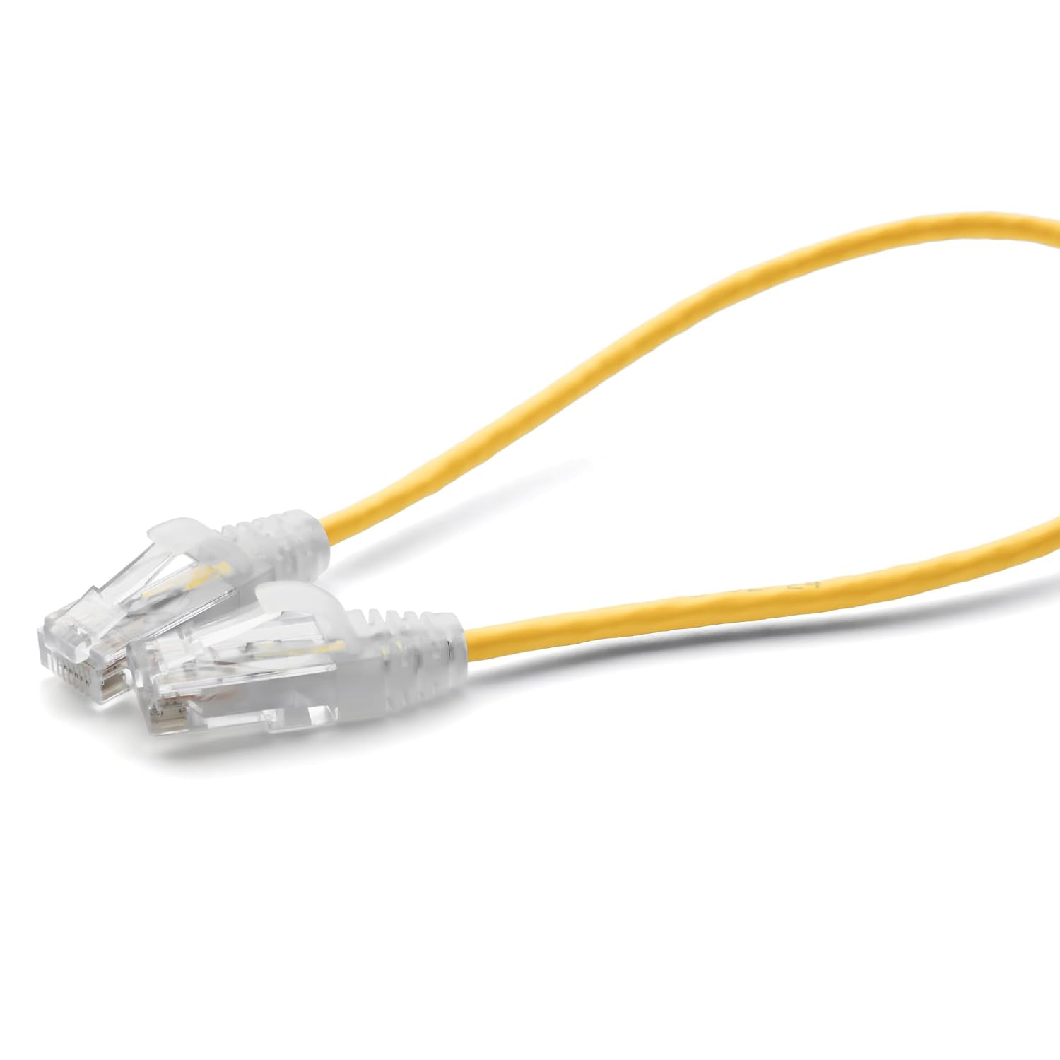 TRUECABLE Cat6 Component Rated Patch Cable, Unshielded (U/UTP), 1ft, Yellow, 28AWG Solid Copper, Snagless 10G High-Speed Ethernet Cable, PoE++ 4PPoE 100W, UL Listed, RoHS-3, 1 Pack