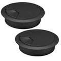 5 Pcs Desk Grommet 3-1/8" / 80 mm, Desk Cord Hole Cover, Cable Grommet ABS Plastic, Desk Hole Grommet for Home & Office Pc, Detachable Adjustable Cable Cord Organizer-Black