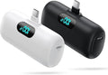 [2 Pack] Samll Portable Charger for iPhone 16/15 Series, 5000mAh 3A PD USB C Power Bank, Mini LCD Display Battery Pack Compatible with iPhone 16/16 Plus/16 Pro/15 Pro Max,Samsung,Android/Moto/LG etc