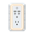Multi Plug Outlet, USB Wall Charger, Surge Protector, 7 Outlet Extender with 4 USB Charging Ports (2 USB C) 1680J Power Strips Outlets with Night Light, Wall Plug Adapter Spaced for Home Travel Office