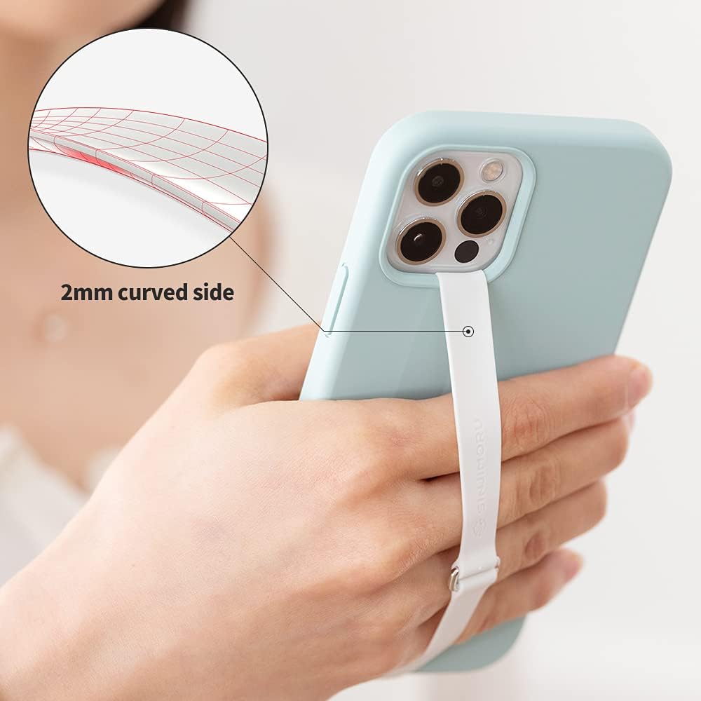 C-Shaped Clip Finger Phone Grip, Sinjimoru Silicone Cell Phone Strap for Phone Case with Clip as Phone Loop Holder for iPhone Case & Samsung Phone. Sinji Loop Clip Wine Red 200