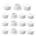 Desk Grommet, 3/4 in 20 mm Silicone Rubber Grommets, White Desk Hole Cover for Cables, Flexible Wall Cord Pass Through Grommet for Office Table Computer Home Furniture Wire Organizer-15 Pcs