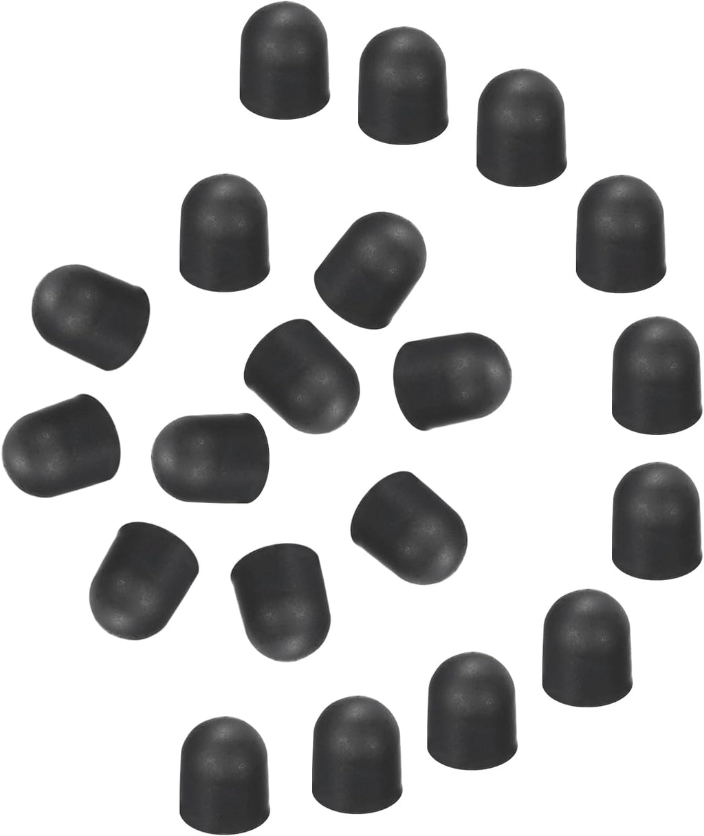 MECCANIXITY 20Pcs Replacement Stylus Pen Tips 5mm Conductive Capacitive Touch Screen Pens Tips Silicone Rubber, Black