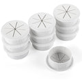 HYCC 10 Pack 2-3/8 Inch Flexible Desk Grommet,Organize Wires and Cables on Office Equipment, Computer Components, Entertainment Systems Effectively - Color: White