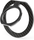 PureGear Magnetic Phone Grip Ring Stand, Magnetic Phone Ring Holder for MagSafe iPhone 16, 16 Pro, 16 Plus, 16 Pro Max, 15, 15 Plus, 14, 14 Pro, 14 Pro Max, 13, 12, Adjustable Kickstand(Carbon Fiber)