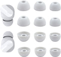 Replacement Silicone Ear Tips for Beats Fit Pro/Studio Buds/Studio Buds+ Headphone, 6 Pairs Earbuds Eartips L/M/S, Eargels Set Fit in Case, Earplug Ear Cap (Silver White)