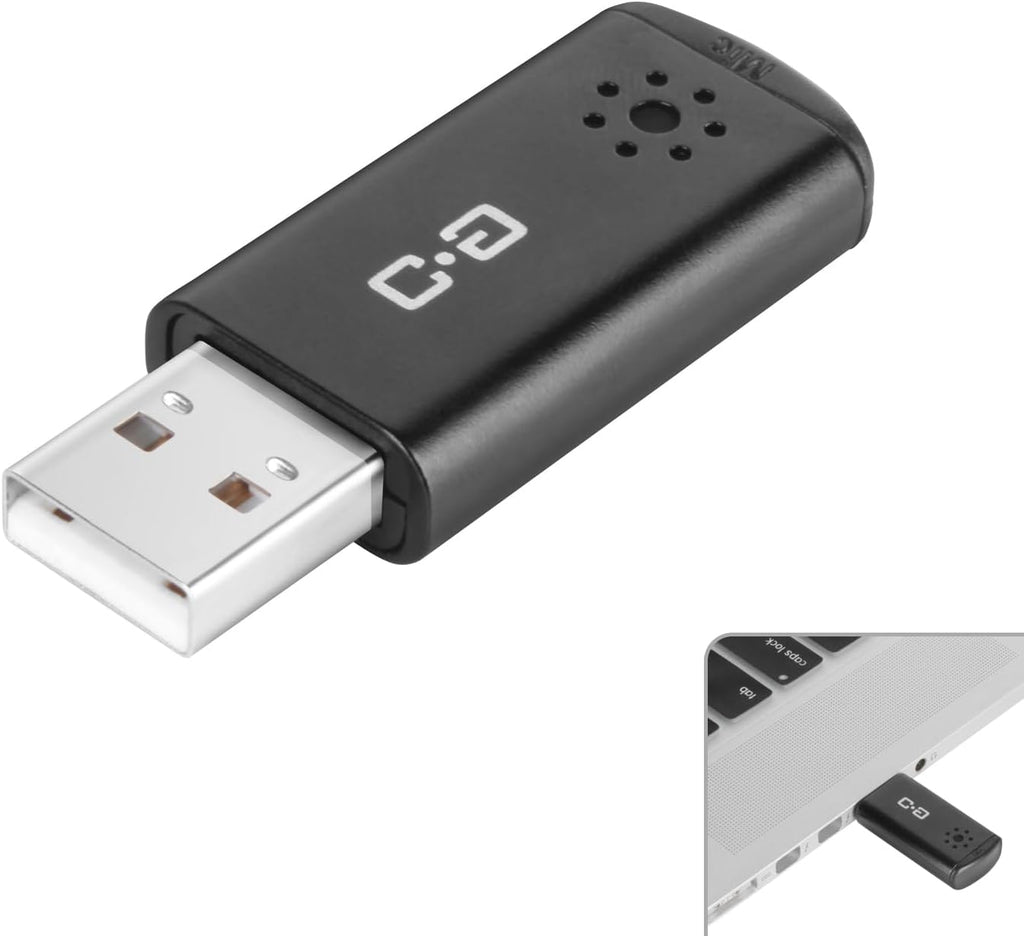 USB Microphone for Laptop and Desktop Computer, High Sensitivity for Clear Call, Plug-and-Play, High Gain, Cordless Mini-Sized Portable, Ideal for Work & Study