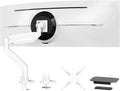 Ultrawide Monitor-Arm Heavy Duty 22-57‘’ - PUTORSEN Aluminum Single Monitor Mount Holds up to 59.4 lbs, Premium Adjustable Desk Mount Stand, VESA 75/100/200 mm, White