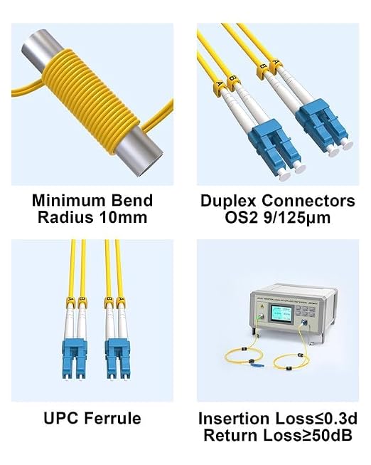 0.5M LC to LC Single Mode Fiber Patch Cable, 10 Pack OS2 LC to LC Fiber Patch - Image 7