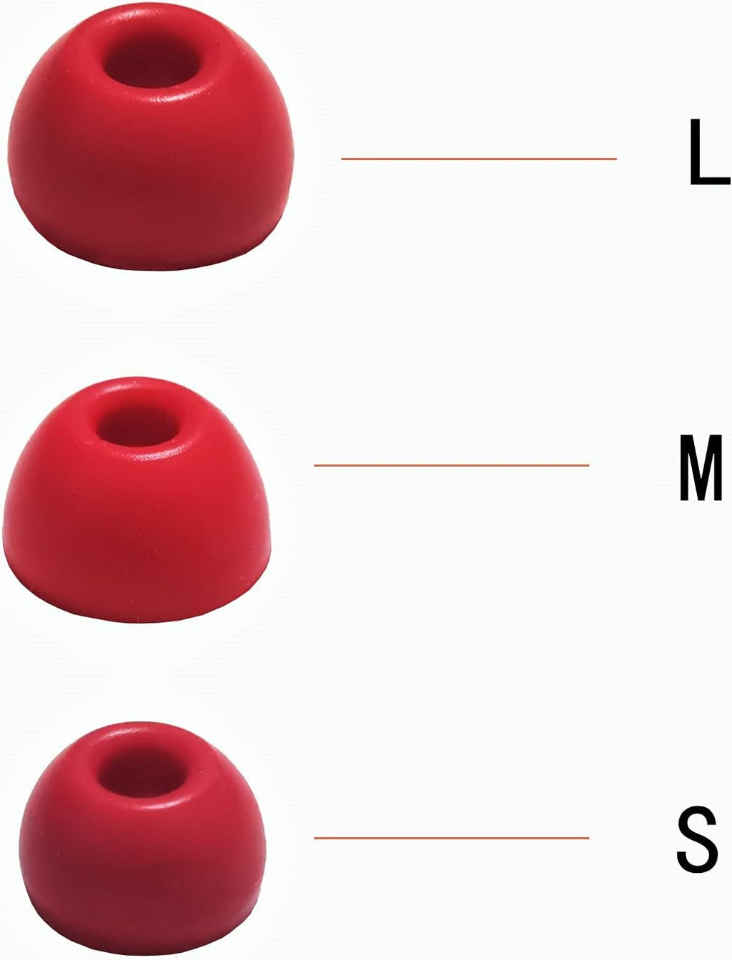 Silicone Earbuds Tips for Beats Studio Buds Ear Tips Replacement for Beats Studio Buds Earbuds 6 Pairs LMS Red