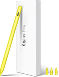 Pencil 2nd Generation Wireless Charging, HATOKU Pencil for iPad with Tilt & Palm Rejection, Magnetic Stylus Pen for ipad Air M3/3/4/5, iPad mini 5/6, ipad 6/7/8/9/10/11 Gen, ipad Pro 11/12.9 (Yellow)