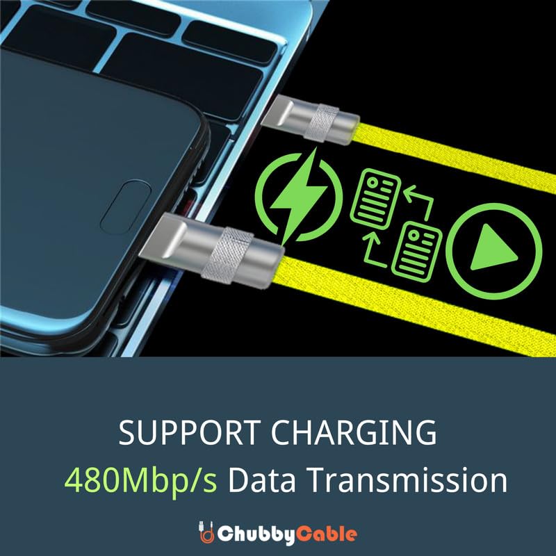 chubbycable Colorblock Chubby - Spring Braided Silicone Charge Cable Coiled USB C Cable Fast Charging Type C Charger Cord for Car, Pink+Black, USB-A to Type-C, 2.29FT-3.6FT