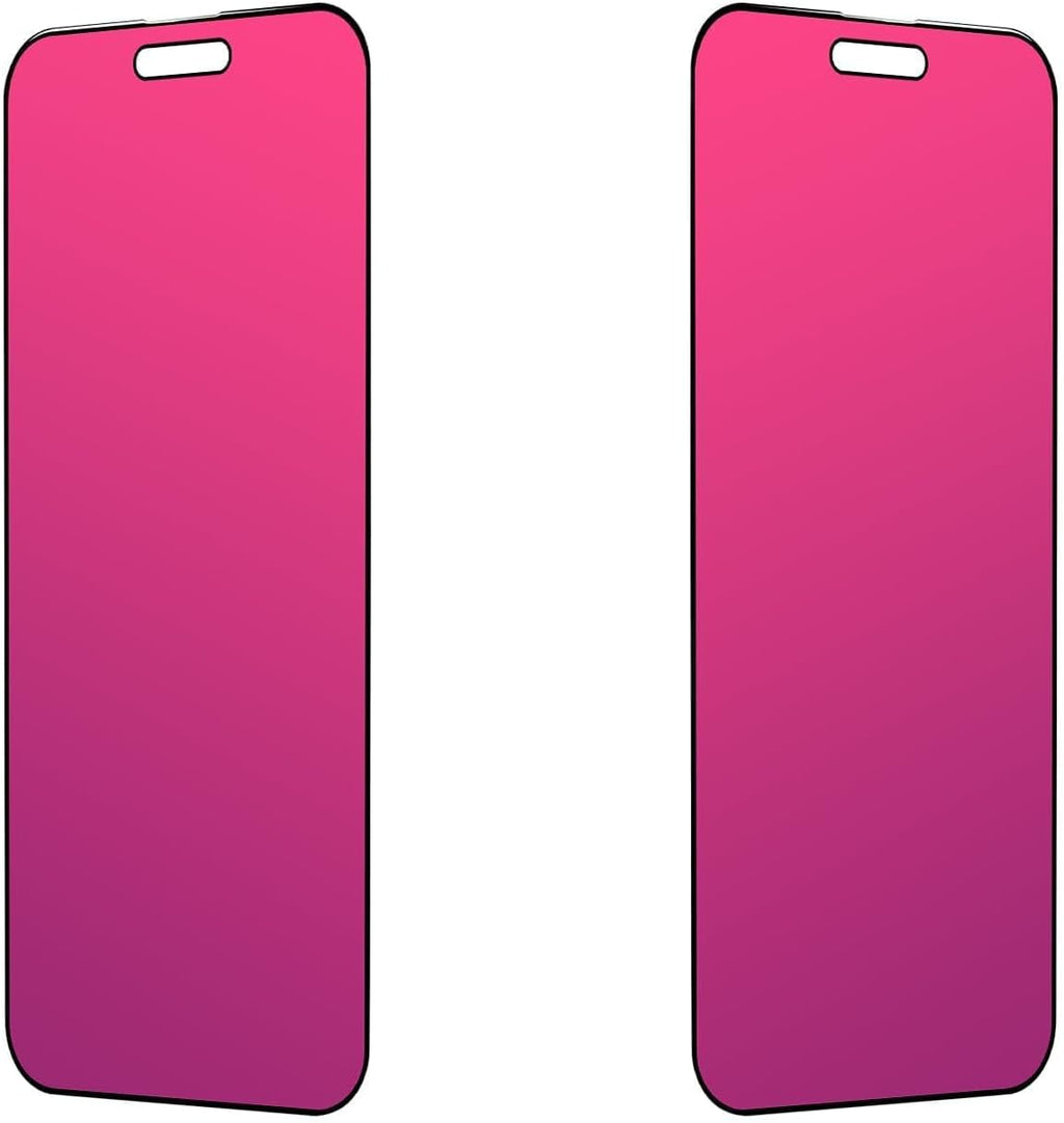 EGKimBa Privacy Screen Protector compatible with iPhone 15 Pro Max, 2 Packs, 6.7 inch Gradient Colorful Electroplated Anti-Spy Anti-Blue Light Easy Installation Tempered Glass