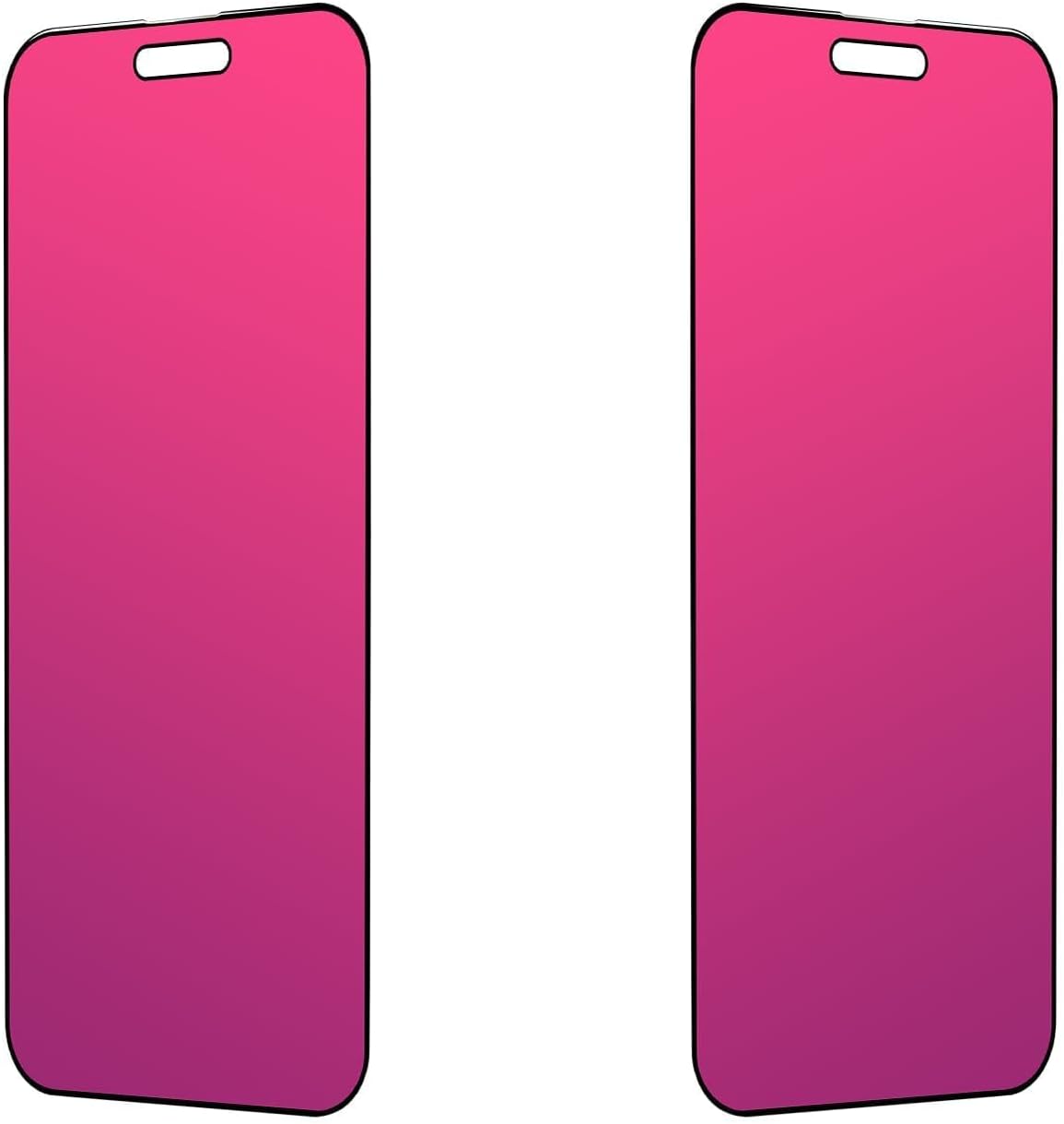 EGKimBa Privacy Screen Protector compatible with iPhone 15 Pro Max, 2 Packs, 6.7 inch Gradient Colorful Electroplated Anti-Spy Anti-Blue Light Easy Installation Tempered Glass